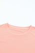 Soft Stretch Solid Crew Neck Rolled Cuff Relaxed Tee